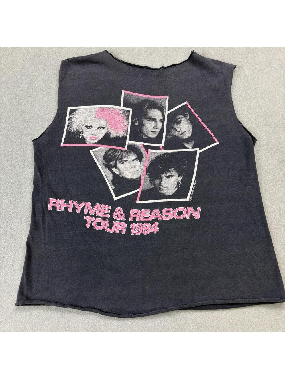 Vintage 80s Missing Persons Rhyme & Reason 1984 Tour Band Tank Top Small Black